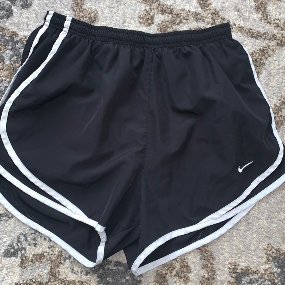 Black and white nike shorts